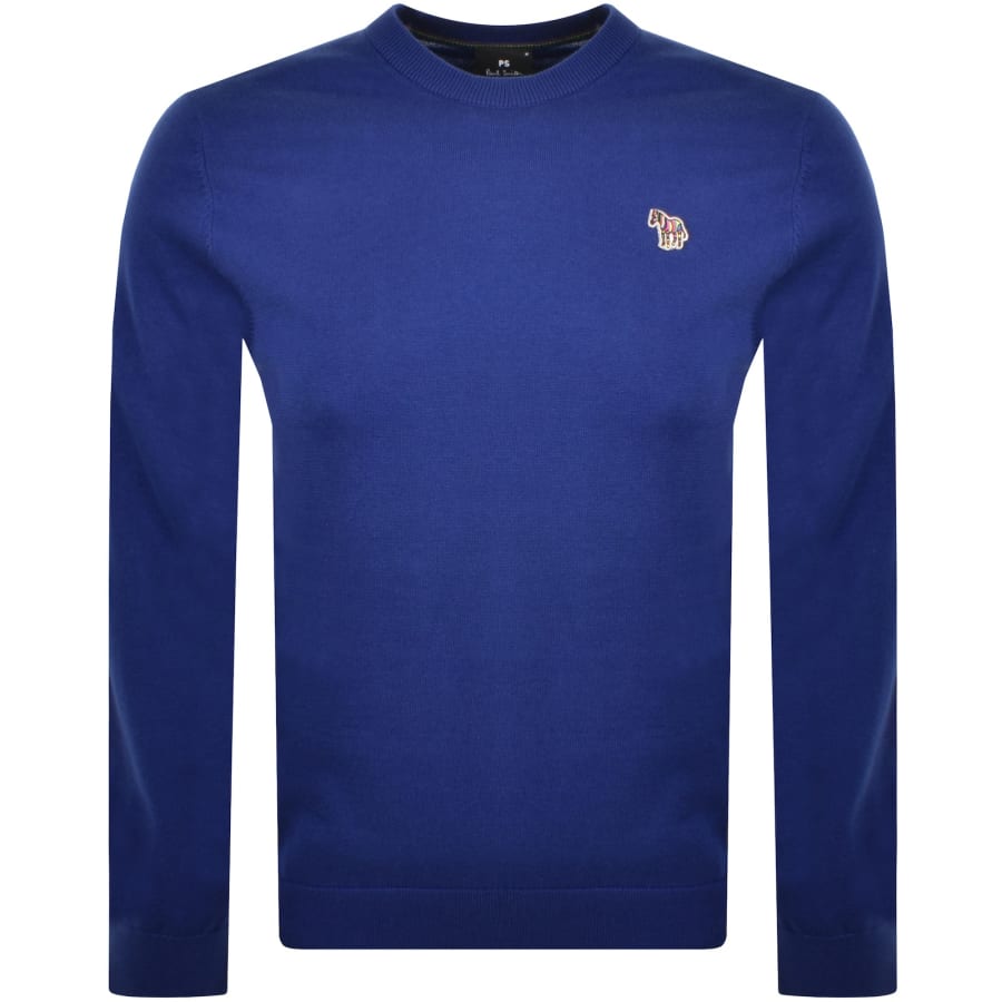 Paul Smith Crew Neck Knit Jumper Blue Mainline Menswear